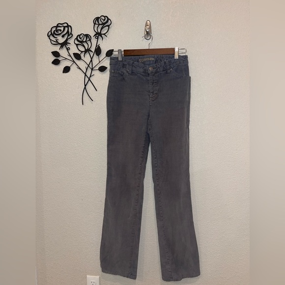 ST Johns Bay Womens Corduroy Pants Grey Bootcut Size 4 - Picture 2 of 7